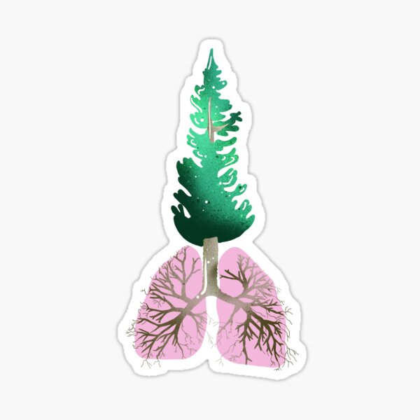 Organic lungs Sticker