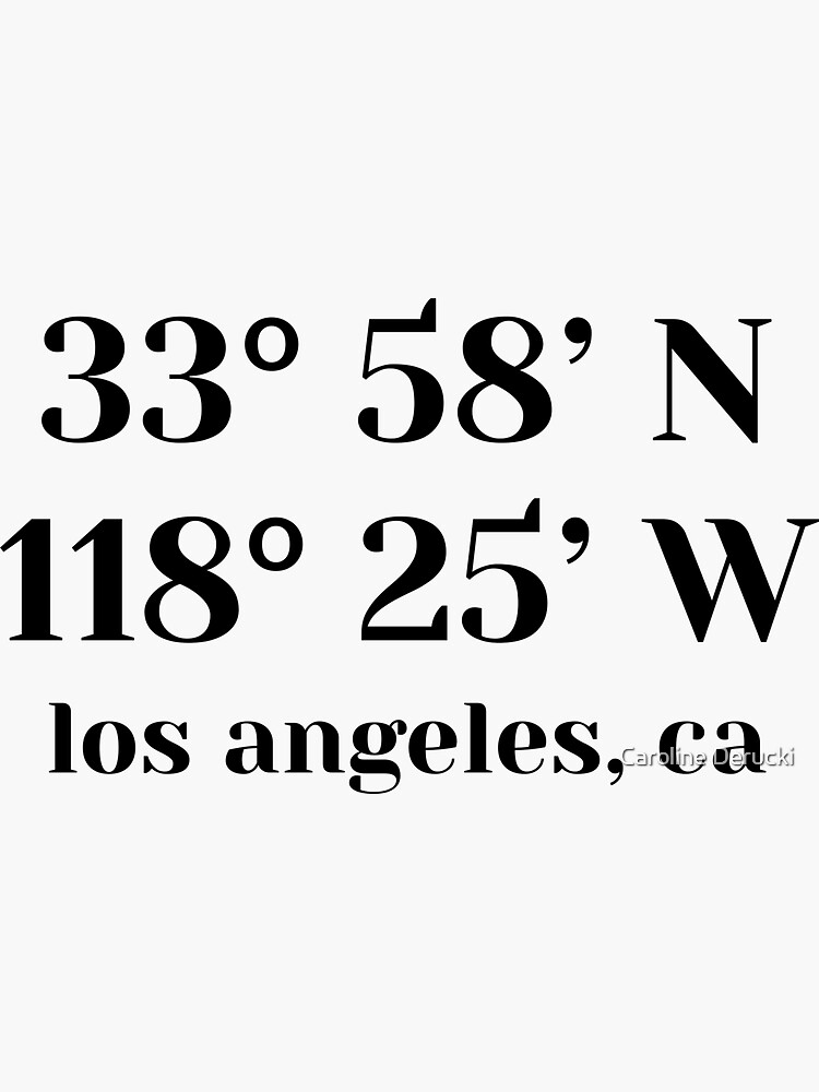 "map coordinates loyola marymount" Sticker for Sale by cederucki