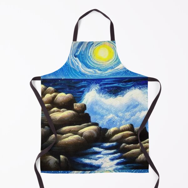 Item preview, Ocean Waves Moonlight Painting Series - Painting 7 -Throw Pillows and Prints. designed and sold by ScatterHub.