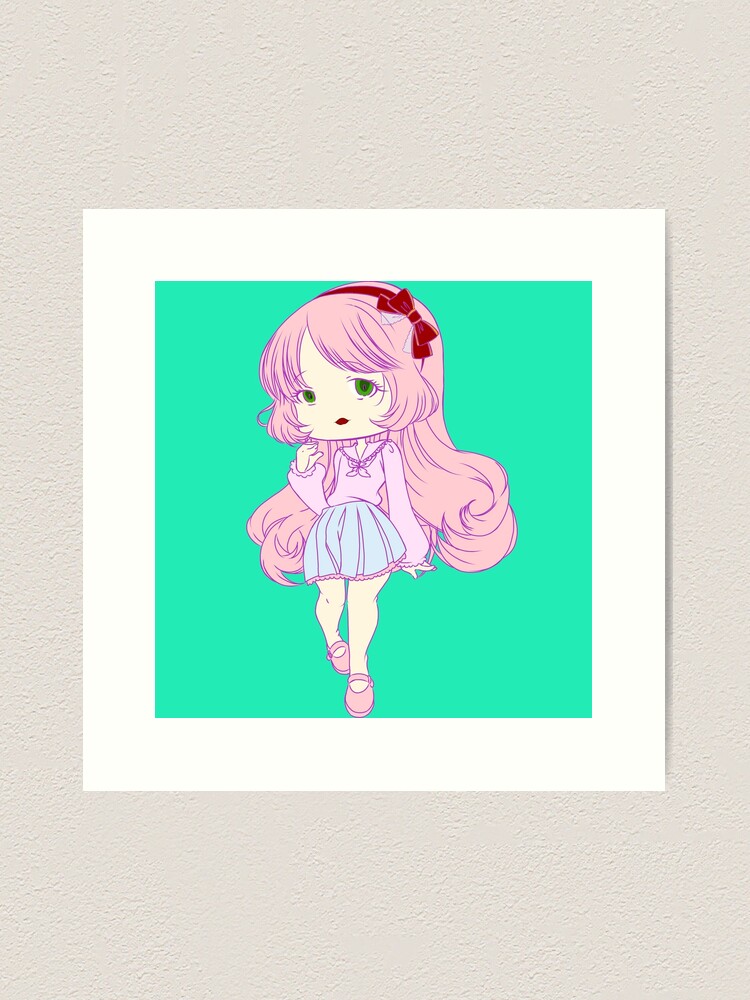 Thumbnail 2 of 3, Art Print, Chibi Stylish Girl designed and sold by Hawa777ARTS.
