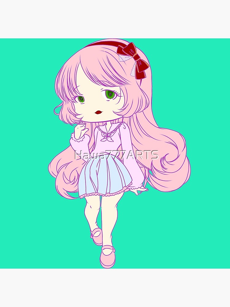 Thumbnail 3 of 3, Art Print, Chibi Stylish Girl designed and sold by Hawa777ARTS.