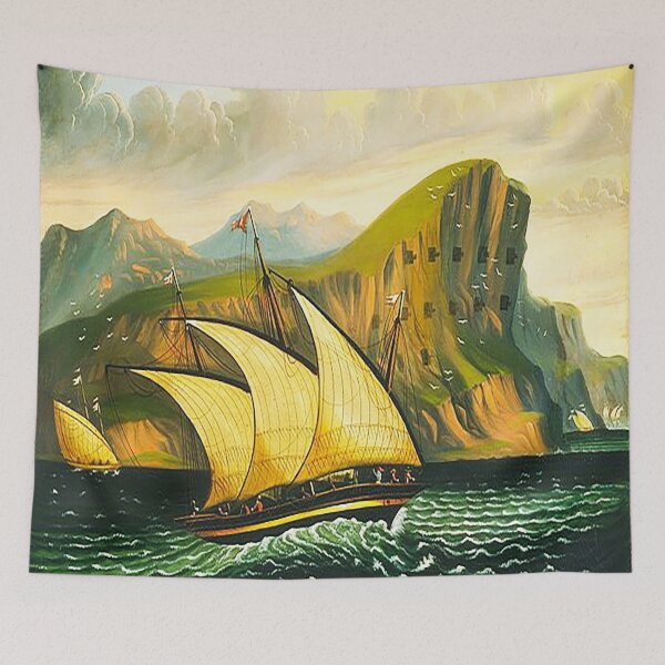 Item preview, Thomas Chambers Felucca off Gibraltar designed and sold by MARWA-STORE.