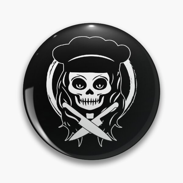Item preview, Copy of Female Chef Skull and Knives Crossed Tools White Logo designed and sold by Nuletto.