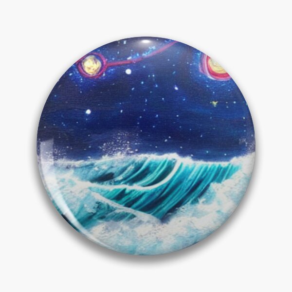 Item preview, Ocean Waves Moonlight Painting Series - Painting 8 -Throw Pillows and Prints.  designed and sold by ScatterHub.