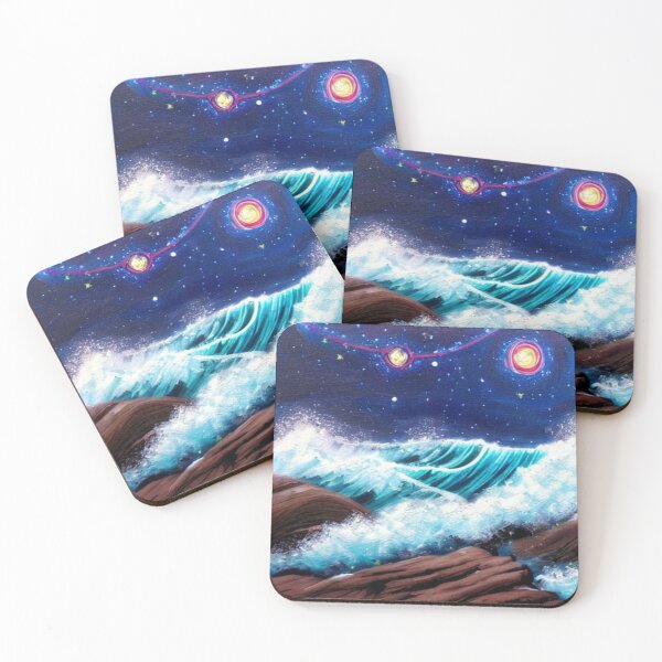 Item preview, Ocean Waves Moonlight Painting Series - Painting 8 -Throw Pillows and Prints.  designed and sold by ScatterHub.