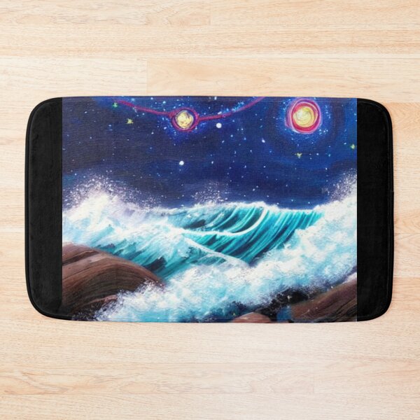Item preview, Ocean Waves Moonlight Painting Series - Painting 8 -Throw Pillows and Prints.  designed and sold by ScatterHub.