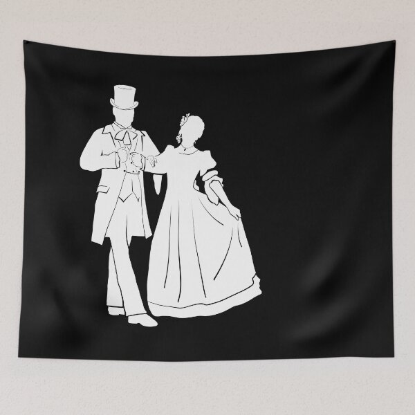 Item preview, The Nutcracker Party Parents Silhouette White designed and sold by Claudia McBain.
