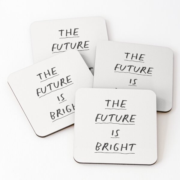 Item preview, The Future is Bright inspirational typography design by The Motivated Type in black and white designed and sold by MotivatedType.