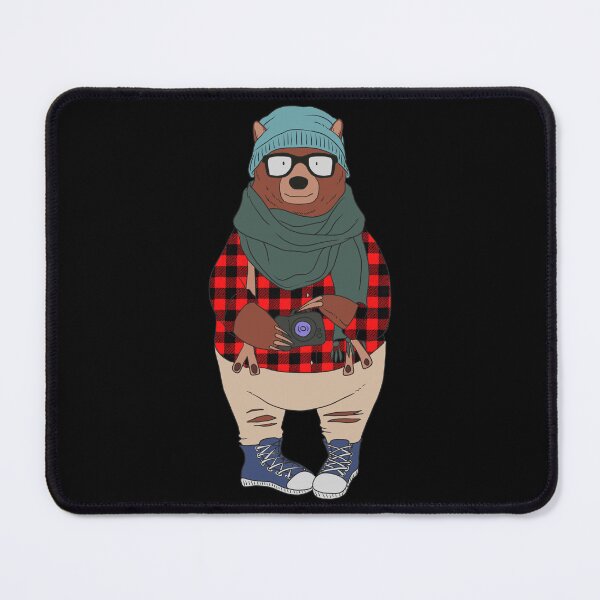 Item preview, Funny Bear in Fashion Clothes Red Plaid Kawaii Bear Lover designed and sold by r-silver.