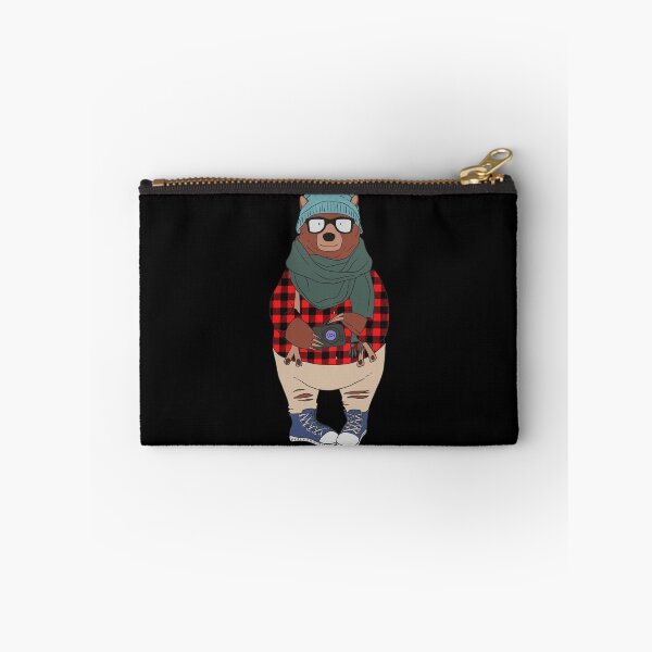 Item preview, Funny Bear in Fashion Clothes Red Plaid Kawaii Bear Lover designed and sold by r-silver.