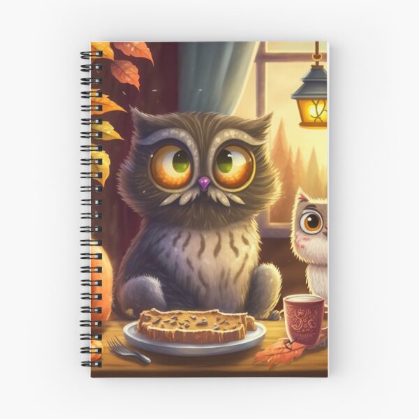 Item preview, A Cat And An Owl Thanksgiving designed and sold by TheBaconStudio.