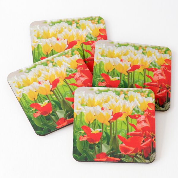 Item preview, Yellow & Red Tulips Photography designed and sold by Inspirely.
