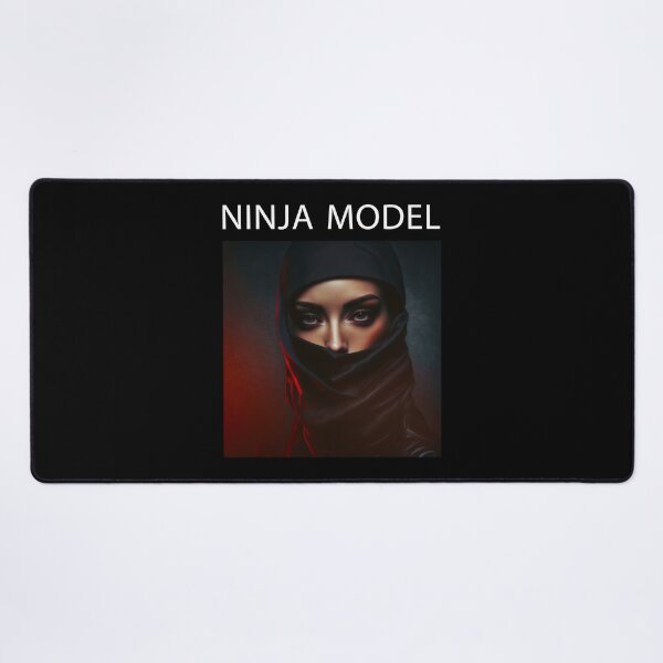Item preview, Masked Female Ninja Model – Fashion Model Ninja Woman Warrior designed and sold by MadeByRobots.