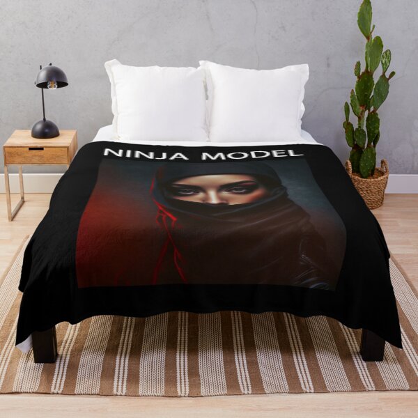 Item preview, Masked Female Ninja Model – Fashion Model Ninja Woman Warrior designed and sold by MadeByRobots.