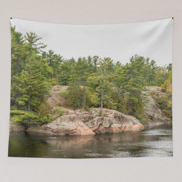 Item preview, Mississagi River Ecotherapy - Pink Granite and Pine Trees designed and sold by Georgia Mizuleva.