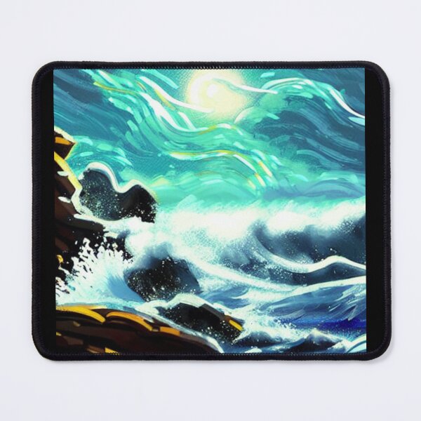 Item preview, Ocean Waves Moonlight Painting Series - Painting 9 -Throw Pillows and Prints.  designed and sold by ScatterHub.