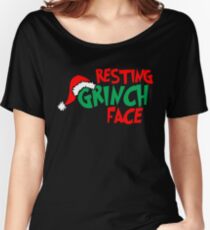 Resting Grinch Face, Christmas Design Women's Relaxed Fit T-Shirt