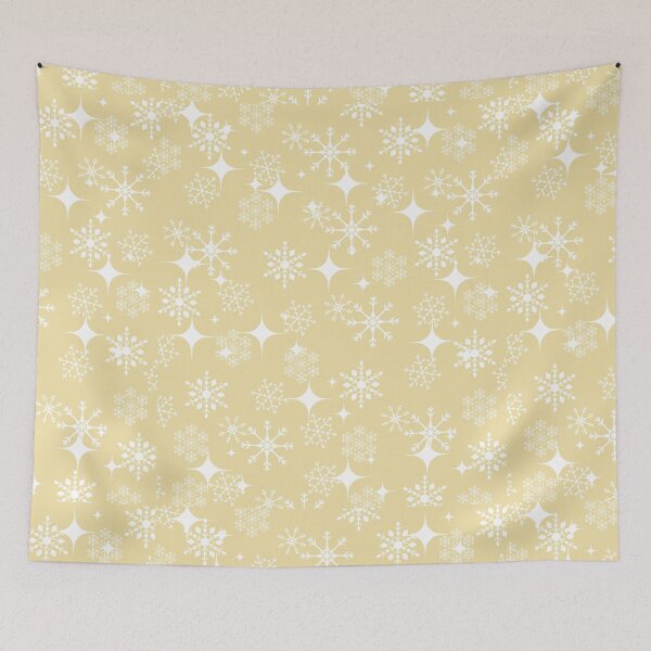 Item preview, Beige Snowflakes Christmas Pattern designed and sold by Inspirely.