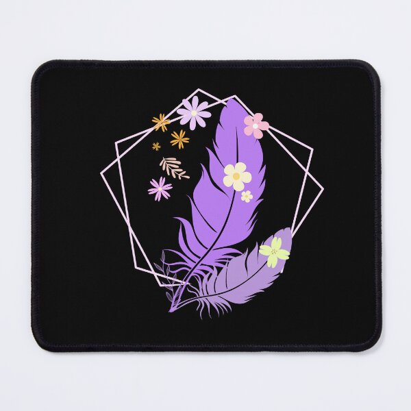 Item preview, Feather on purple flowers designed and sold by arozdesign.