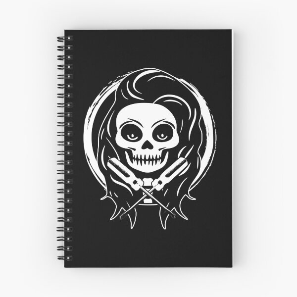 Item preview, Female Electrician Skull and Screwdriver Crossed Tools White Logo designed and sold by Nuletto.