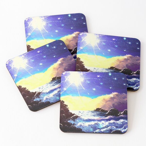 Item preview, Ocean Waves Moonlight Painting Series - Painting 10 -Throw Pillows and Prints.  designed and sold by ScatterHub.