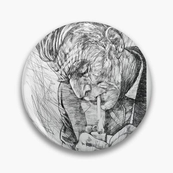 Item preview, SAMUEL BECKETT lighting a cigarette - pencil portrait designed and sold by lautir.