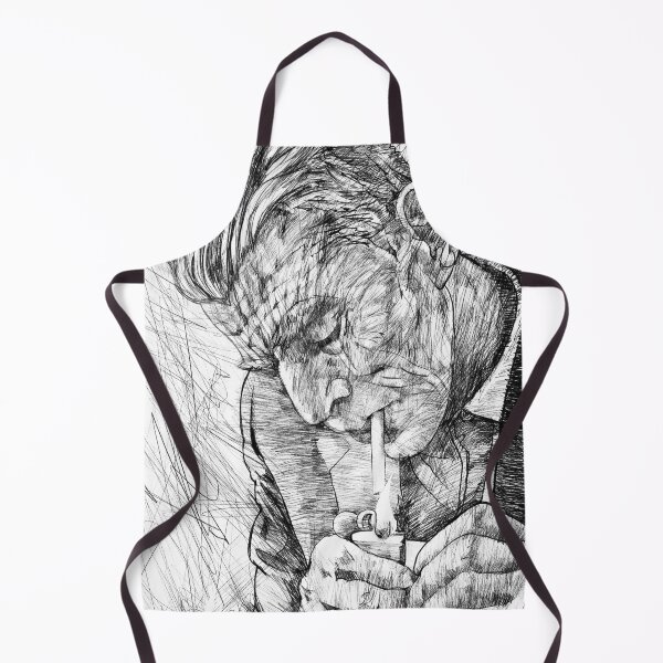 Item preview, SAMUEL BECKETT lighting a cigarette - pencil portrait designed and sold by lautir.