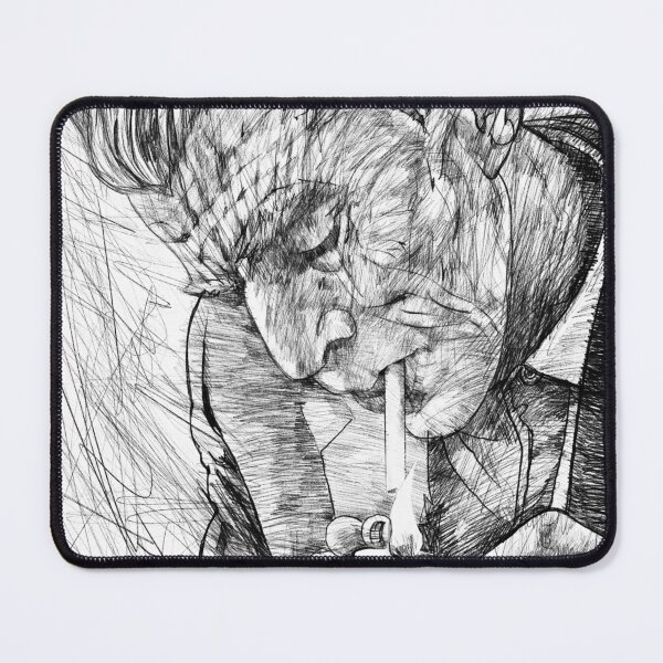 Item preview, SAMUEL BECKETT lighting a cigarette - pencil portrait designed and sold by lautir.