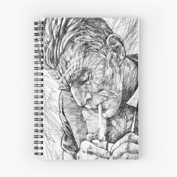 Item preview, SAMUEL BECKETT lighting a cigarette - pencil portrait designed and sold by lautir.