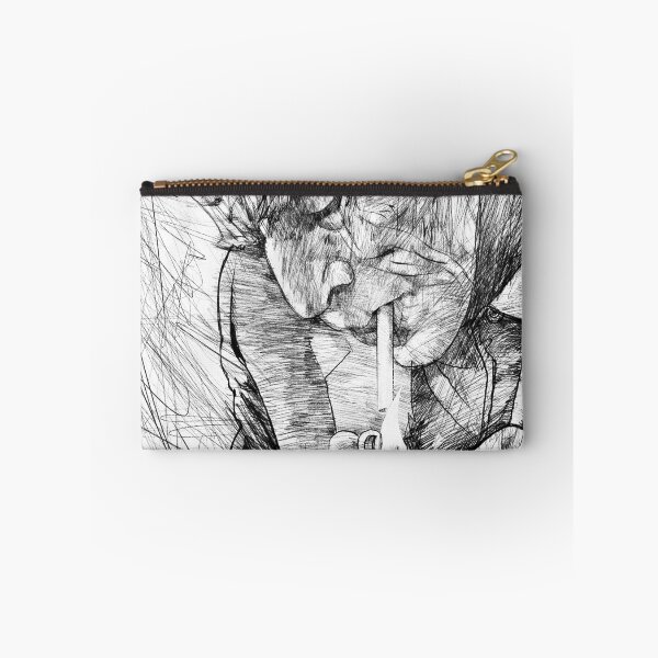 Item preview, SAMUEL BECKETT lighting a cigarette - pencil portrait designed and sold by lautir.
