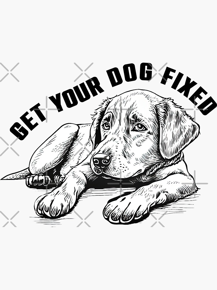 "Get Your Dog Fixed" Sticker for Sale by 0969248217 Redbubble