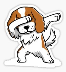 Dabbing Cavalier King Charles Spaniel Funny Sticker