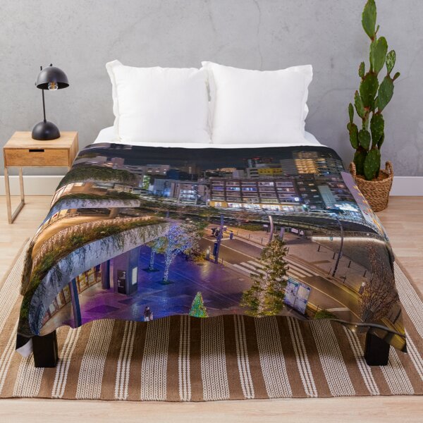 Sumida-ku Nightscape Throw Blanket