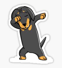 Dabbing Dachshund Funny Doxie Sticker