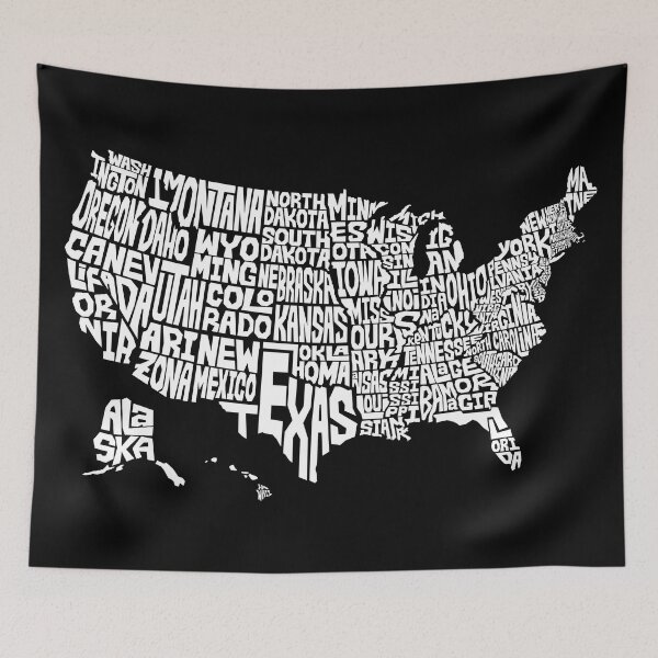 Item preview, Patriotic Text Art Shape Map of United States of America designed and sold by mrhighsky.