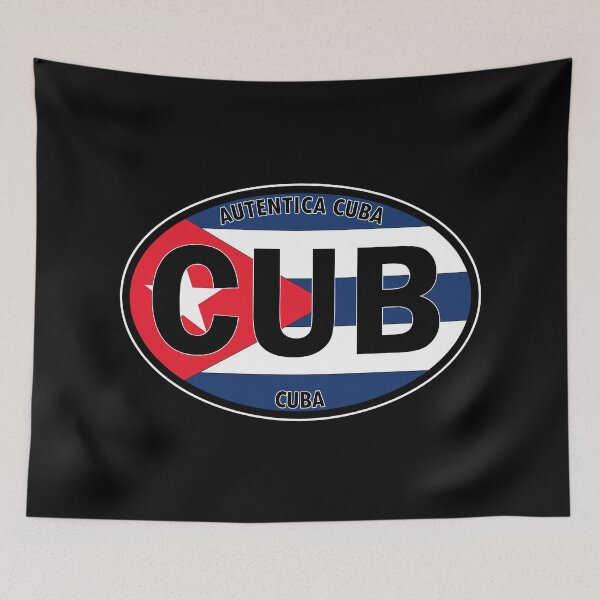 Item preview, CUB - Cuba "Autentica Cuba" Oval Travel Bumper Sticker for your Car or Luggage.  designed and sold by BBTravels.