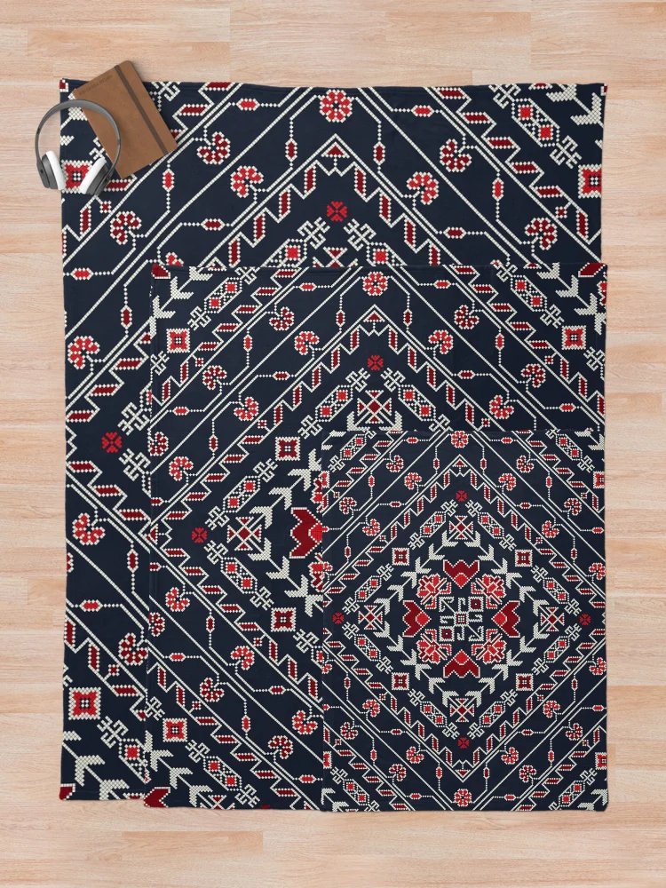 Thumbnail 5 of 6, Throw Blanket, Persian Rug Pattern designed and sold by PatternMama.