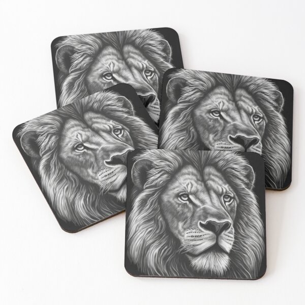 Item preview, Lion drawing art in dark blackground designed and sold by YZO-Design.