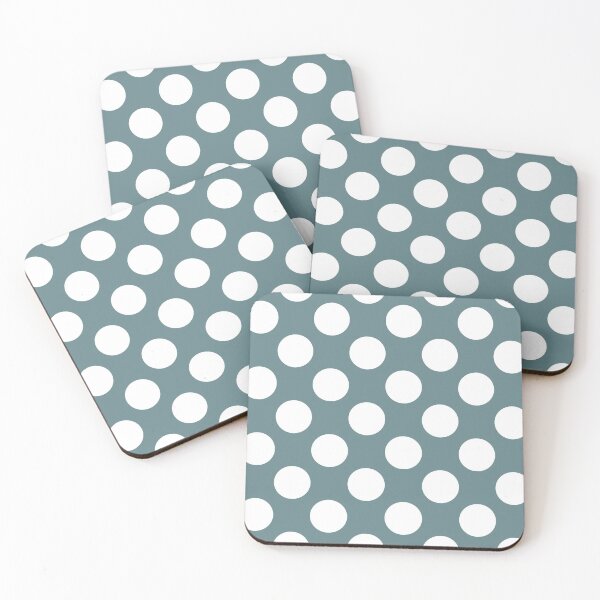 Item preview, Ashy Arctic blue white polka dots designed and sold by coverinlove.