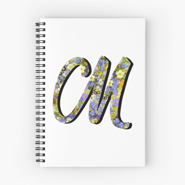 Item preview, Letter M Monogram Script Initial Floral Variant  designed and sold by quirkycounselor.