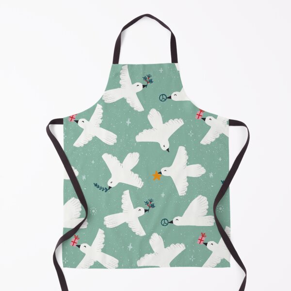 Item preview,  Birds Christmas time pattern- light teal designed and sold by IlustraDeni.