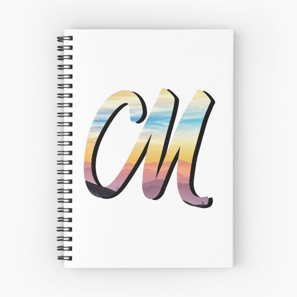 Item preview, Letter M Monogram Script Initial Pink Sunset Variant  designed and sold by quirkycounselor.
