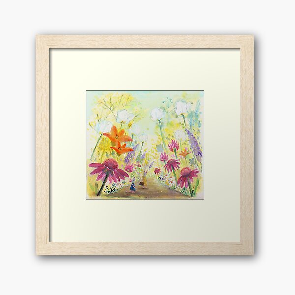 through the garden Framed Art Print