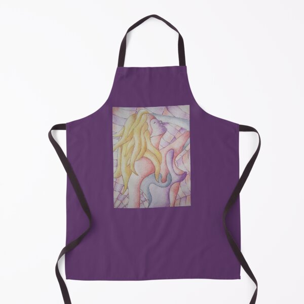 Item preview, blonde girl posing retro style abstract art designed and sold by pollywolly.