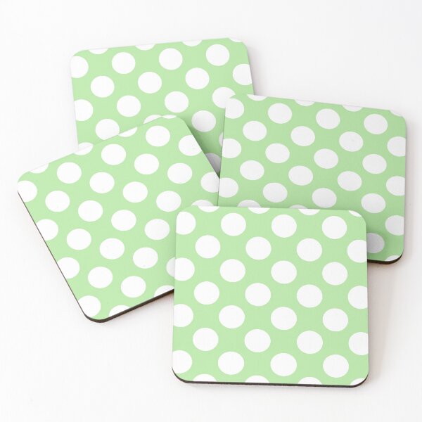Item preview, Bright Paradise Green white polka dots designed and sold by coverinlove.
