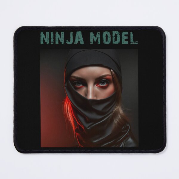 Item preview, Masked Female Ninja Model – Fashion Model Ninja Woman Warrior designed and sold by MadeByRobots.