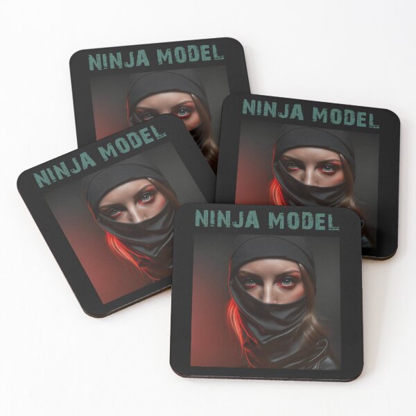 Item preview, Masked Female Ninja Model – Fashion Model Ninja Woman Warrior designed and sold by MadeByRobots.
