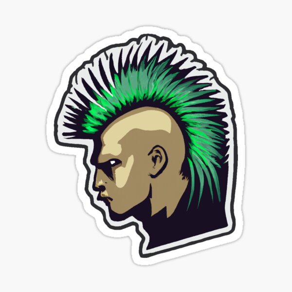 Punk Mohawk Hair Sticker