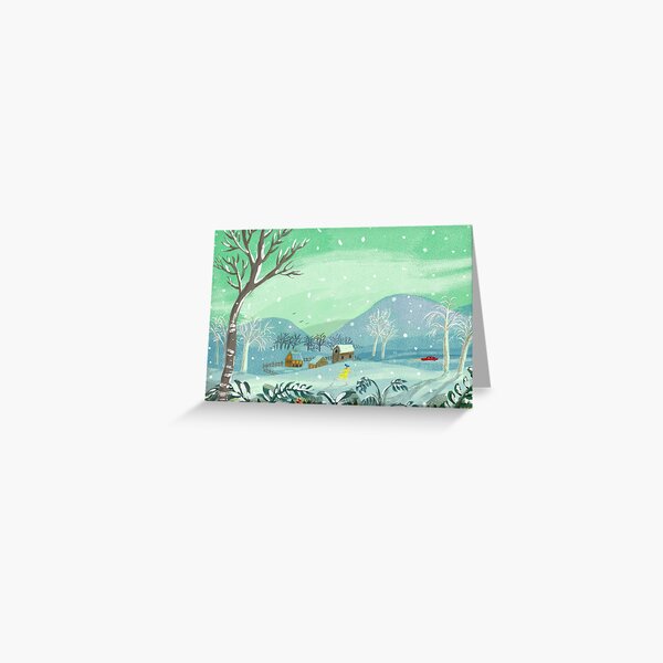 winter skating Greeting Card