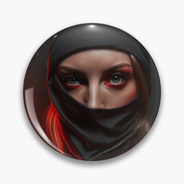 Item preview, Masked Female Ninja Model – Fashion Model Ninja Woman Warrior designed and sold by MadeByRobots.